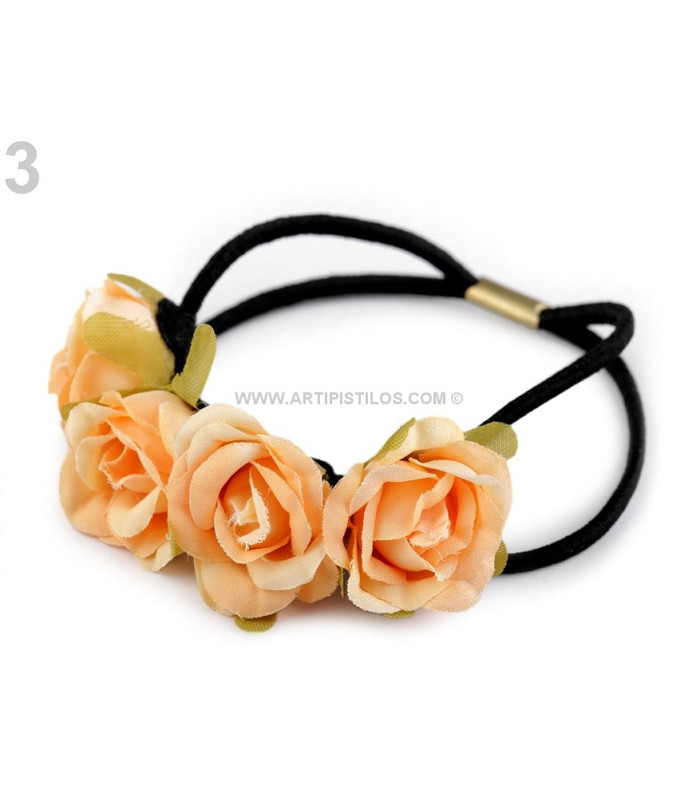 PULSEIRA ELASTICA COM FLORES