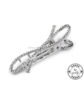 CLIP LAÇO COM STRASS