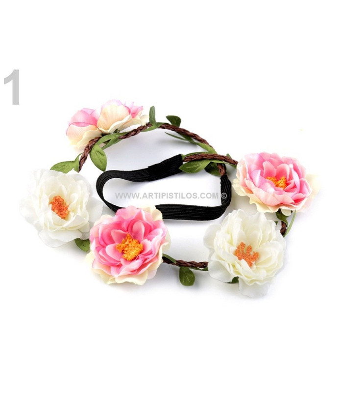 ELÁSTICO COM ROSAS DE TECIDO