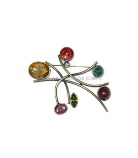 CRYSTAL BROOCH DIFFERENT COLOURS