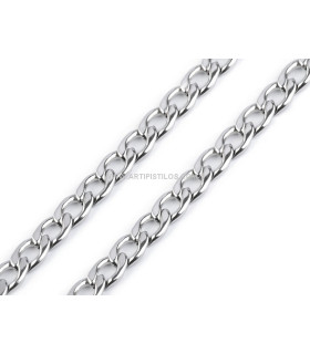 Cadena De Acero Inoxidable 0,5 X 55 Cms Platino 0,5 X 55 Cms - adornos
