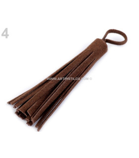 Borla Decorativa 7,5 Cms. Marrón Largo: 7,5 Cms. - accesorios para bolsos