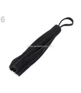 Borla Decorativa 7,5 Cms. Negro Largo: 7,5 Cms. - accesorios para bolsos
