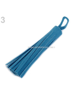 Borla Decorativa 7,5 Cms. Turquesa Largo: 7,5 Cms. - accesorios para bolsos
