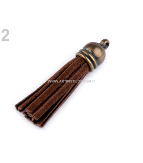 Borla Decorativa 4,8 Cms. Chocolate Largo: 4,8 Cms. - accesorios para bolsos