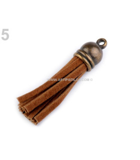 Borla Decorativa 4,8 Cms. Marrón Largo: 4,8 Cms. - accesorios para bolsos