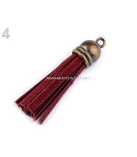 Borla Decorativa 4,8 Cms. Rojo Largo: 4,8 Cms. - accesorios para bolsos