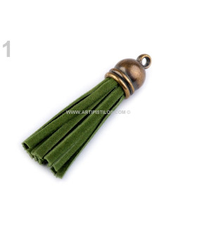 Borla Decorativa 4,8 Cms. Verde Largo: 4,8 Cms. - accesorios para bolsos