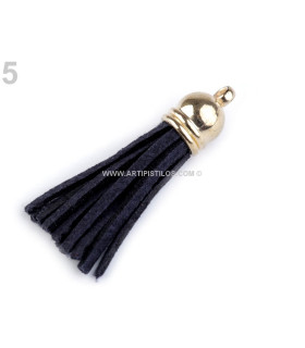 Borla Decorativa 4,5 Cms Azul Marino Largo: 4,5 Cms. - accesorios para bolsos