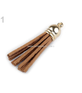 Borla Decorativa 4,5 Cms Marrón Claro Largo: 4,5 Cms. - accesorios para bolsos