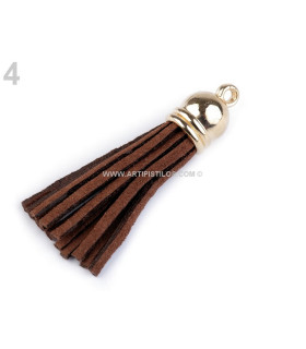 Borla Decorativa 4,5 Cms Marrón Largo: 4,5 Cms. - accesorios para bolsos