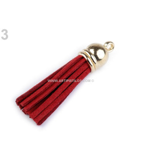 Borla Decorativa 4,5 Cms Rojo Largo: 4,5 Cms. - accesorios para bolsos