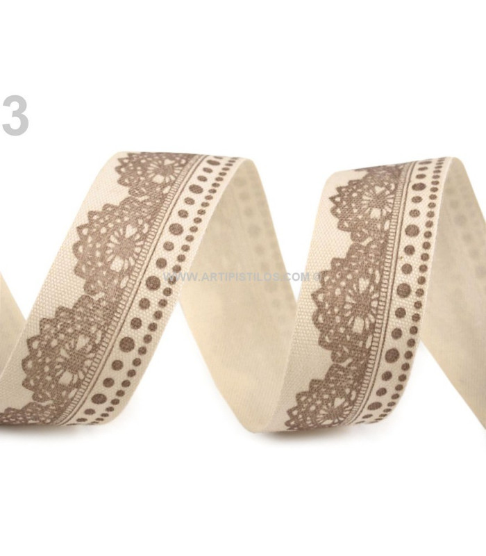 PRINTED COTTON RIBBON 20 MM.