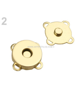 Botón Magnético 18 Mm. Dorado Ø18 Mm. - de colores