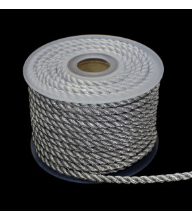 Cordon Trenzado Aluminio 5 Mm. Diametro Plata 1 Mt. X 5 Mm. - sombreros de