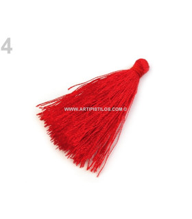Borla Decorativa 4 Cms. Rojo Largo: 4 Cms. - bolsos