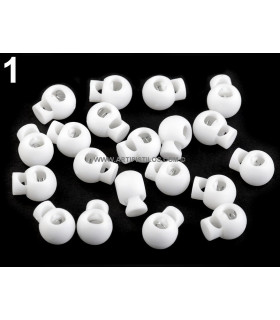 Prisioneros Para Cordones  15 X 19 Mm. Blanco 15 X 19 Mm. - plástico