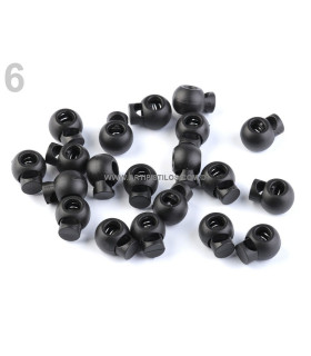 Prisioneros Para Cordones  15 X 19 Mm. Negro 15 X 19 Mm. - plástico