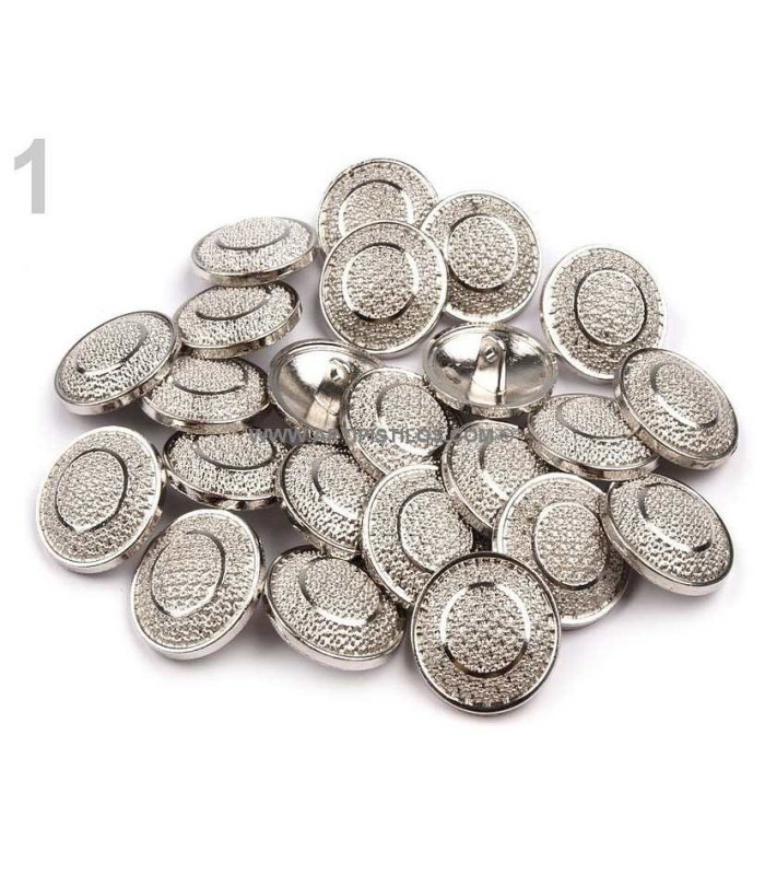 BOTON METALICO 21,5 MM. DIAMETRO
