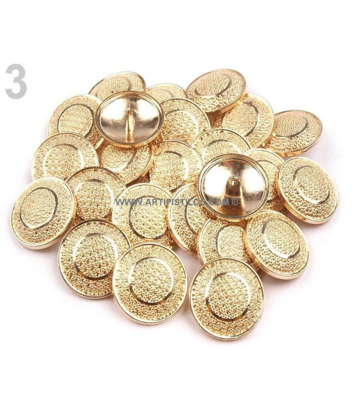 METALLIC BUTTON 25 MM. DIAMETER