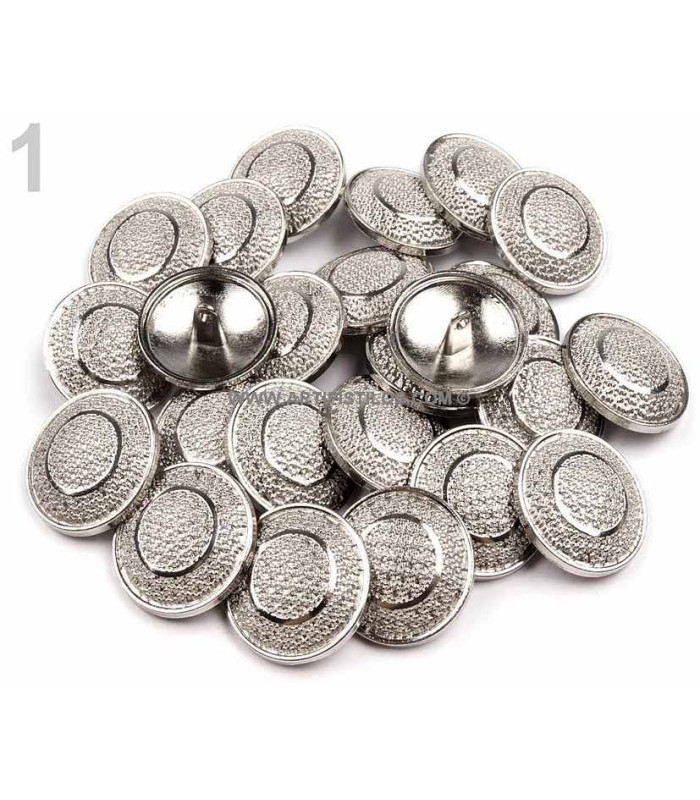 METALLIC BUTTON 25 MM. DIAMETER