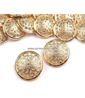 BOTON METALICO 25 MM. "ORNAMENT"