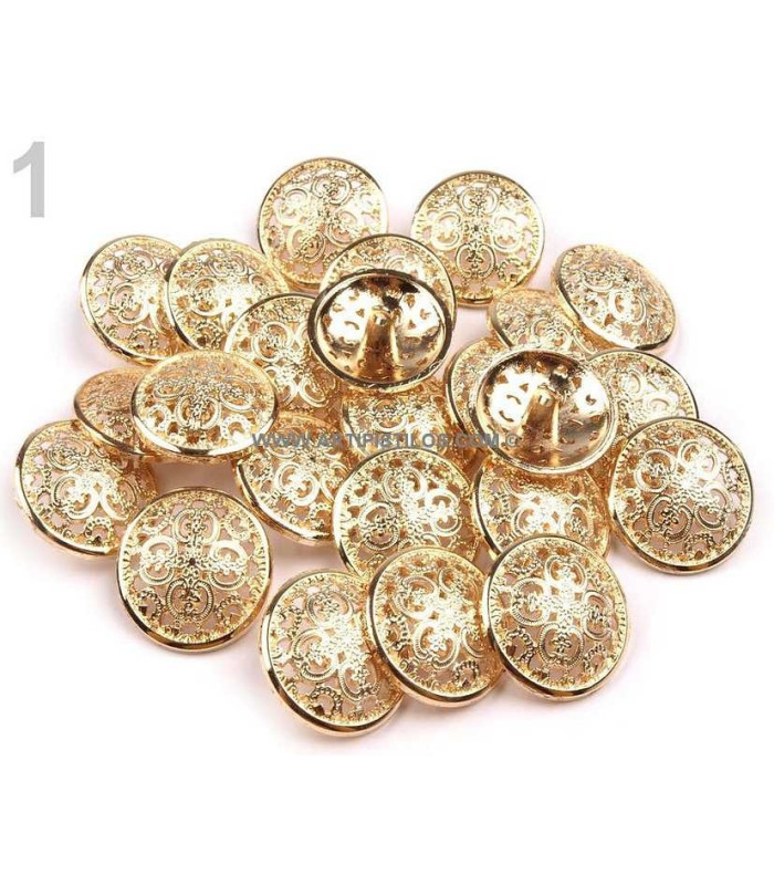 METALLIC BUTTON 25 MM. DIAMETER "ORNAMENT"