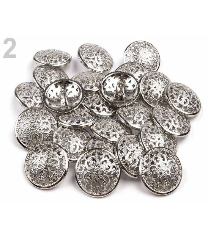 BOTON METALICO 25 MM. "ORNAMENT"