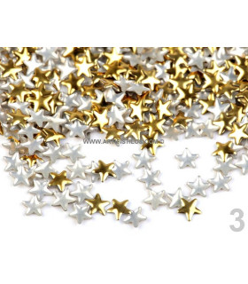 Estrellas De Cristal Para Hotfix 5 Mm. Oro Bolsa De 5 G. Diametro: 5 Mm. - bolsos
