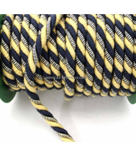Cordon Trenzado "lisboa" Azul Marino 1 Mt. X 1 Cm. - sombreros de