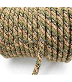 Cordon Trenzado "lisboa" Verde Oliva 1 Mt. X 1 Cm. - sombreros