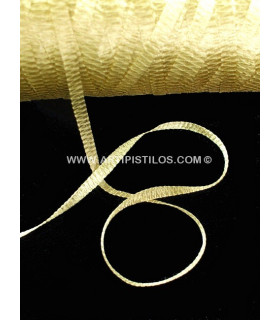 Tela Tubular Metálica 6 Mm. Oro Viejo 1 Mt. X 6 Mm. - flores de