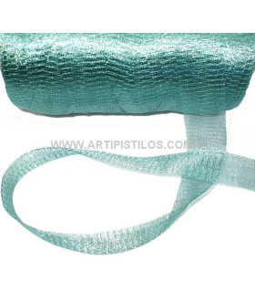 Tela Tubular Metálica 6 Mm. 1 Mt. X 6 Mm. Verde Agua - flores para