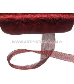 Tela Metalica Tubular 20 Mm. Burdeos 1 Metro X 20 Mm. - flores para