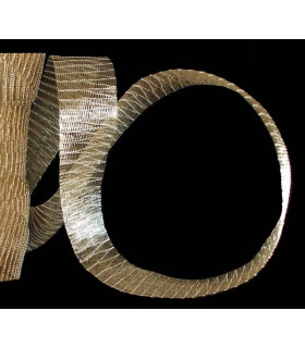 Tela Metalica Tubular 20 Mm. Oro 1 Metro X 20 Mm. - flores de