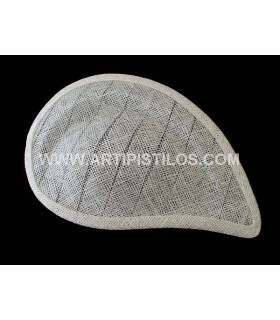 Base Sinamay Cintas Marfil 22x12x2 - tocados para