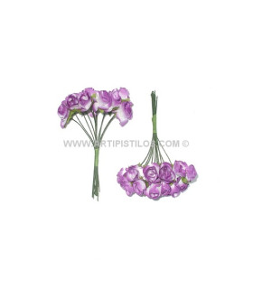 Pomo 12 Flores De Papel Emperor Cada Flor Mide 1,5 Cms. - colores para