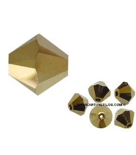 Tupi Swarovski 6 Mm. Dorado 6 Mm. - de colores