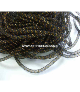 Crin Tubular 8 Mm Negro 1 Mt. De Largo X 8 Mm. De Ancho - manualidades