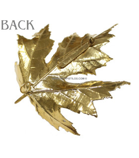 Natural Maple Leaves Plated In Gold 24 K 11 X 11 Cms. Like In The Picture  11 X 11 Cm