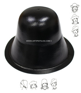 Horma Para Fieltro Multiusos Negro Circunferencia: 55cm. Altura: 19cm - sombreros de