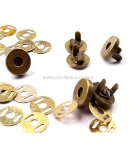 Botão magnético BRONZE VELHO 14 MM.