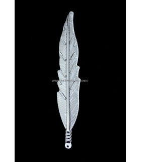Pluma Metalica 12 X 2 Cms. Plata 12 X 2 Cms. - tocados para