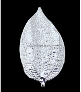 Hoja Metalica 7,5 X 4,5 Cms. Plata 7,5 X 4,5 Cms. - tocados para