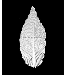 Hoja Metalica 10 X 4 Cms. Plata 10 X 4 Cms. - tocados para