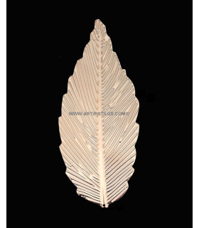 Hoja Metalica 10 X 4 Cms. Bronce 10 X 4 Cms. - tocados para