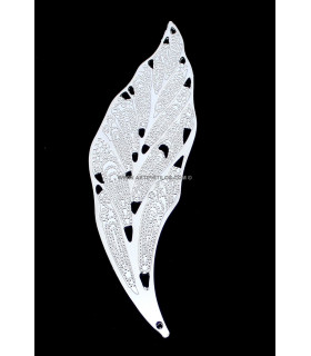 Hoja Filigrana 8 X 2,5 Cms. Plata 8 Cms. X 2,5 Cms. - de color