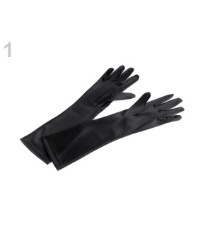 Guantes De Saten 60 Cms. Negro 60 Cms. De Largo - color