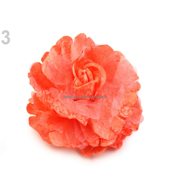 FABRIC ROSE 8 CMS. WITH BROOCH