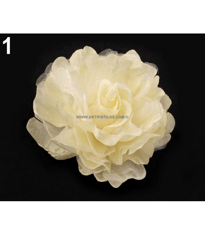 FABRIC ROSE 8 CMS. WITH BROOCH